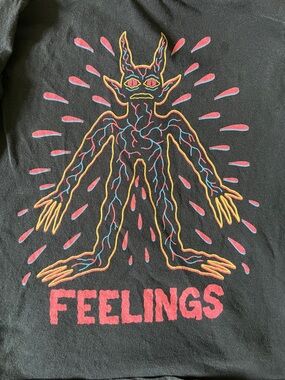 Black 'FEELINGS' Wizard of Barge Long Sleeve Shirt